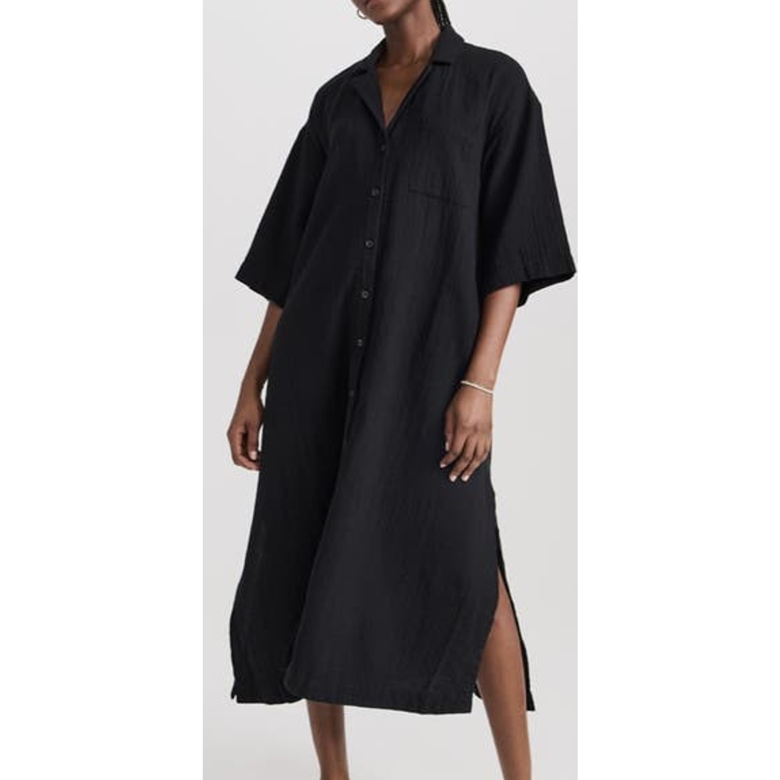 Madewell Double Gauze Cover Up Lightspun Maxi Shirt Dress US Women's XS New