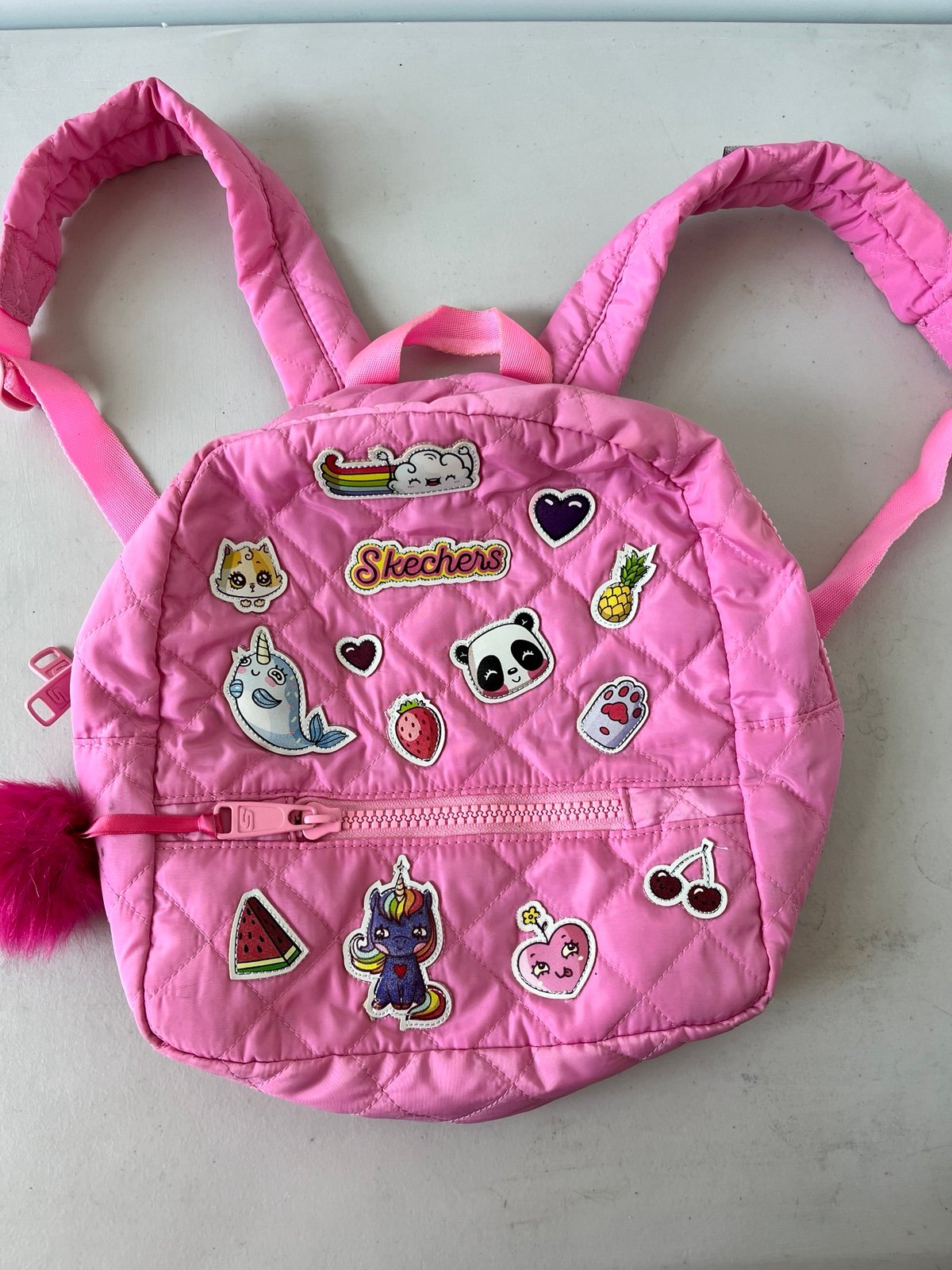 SketchersPink Jr Adventure Backpack With Patches