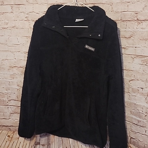 Women's black Columbia fleece jacket large