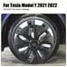 Tesla Model Y Matte Black 19 Inch Hubcaps