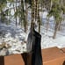 Luxury Faux Leather Black Handbag with Gold Chains