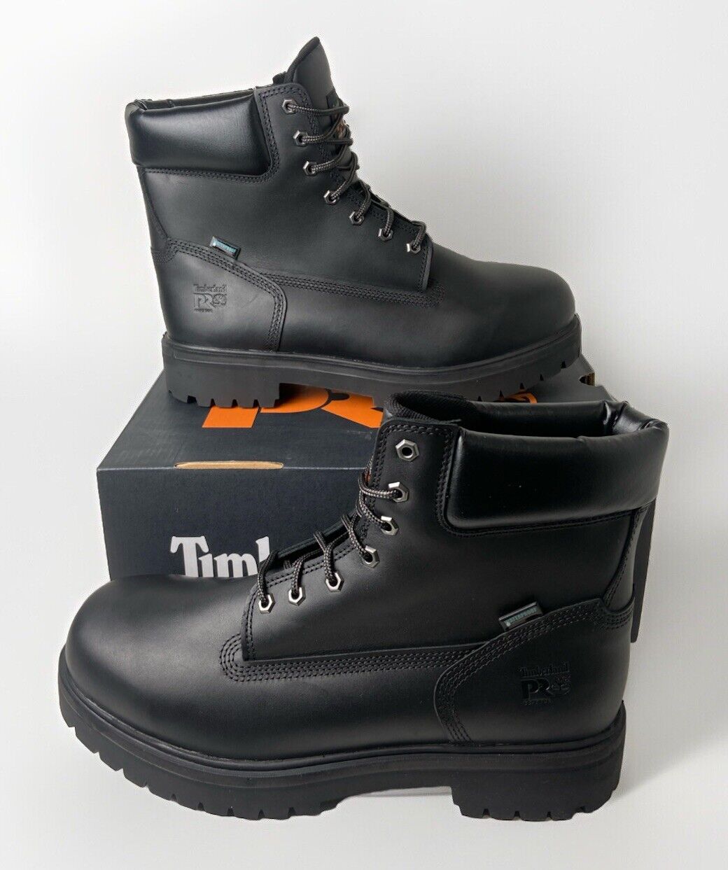 Timberland PRO Men's 6 Waterproof Work Boots Black Size 13