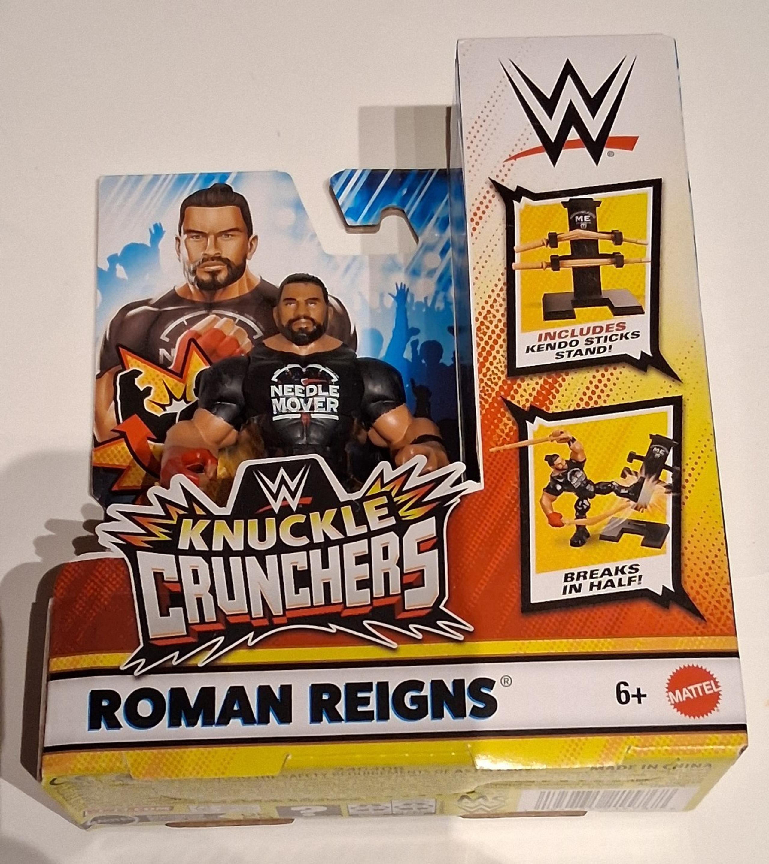 WWE Roman Reigns Knuckle Crunchers Action Figure & Accessory.