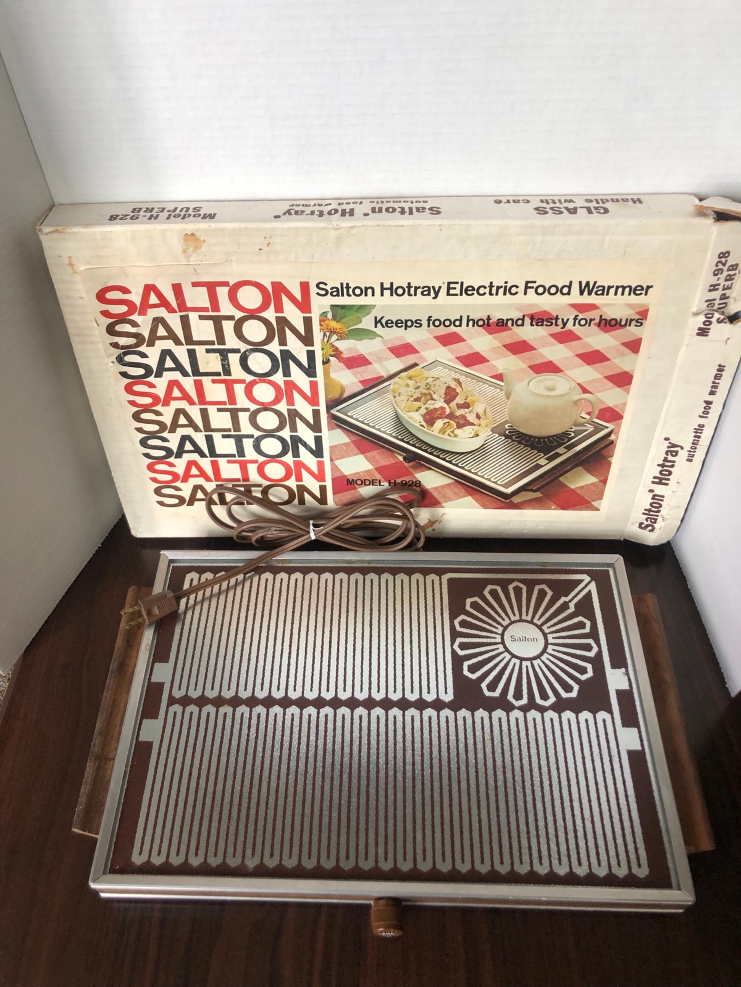 Vintage SALTON HOTRAY Automatic Electric Food Warmer Model H-928 Brown tested