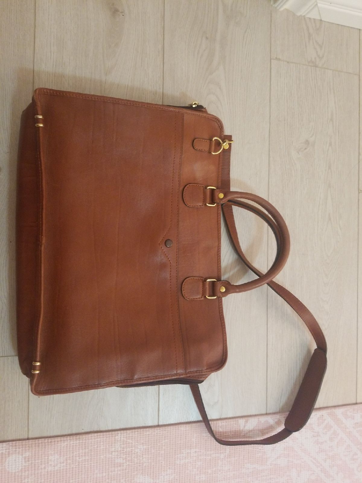 Vintage Brown Leather Briefcase