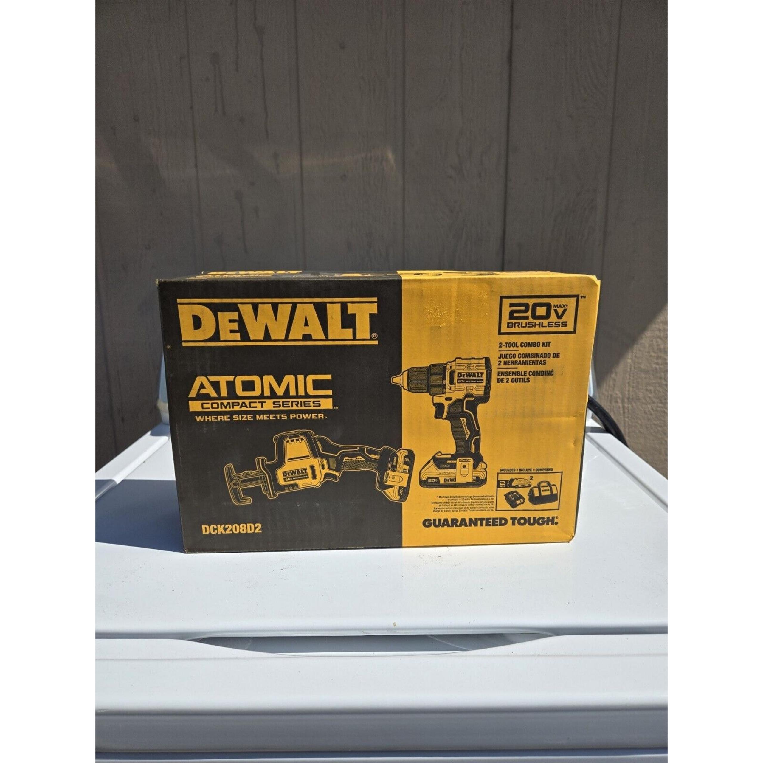 DEWALT Atomic DCK208D2 20V Cordless 2-Tool Combo, 2 Batteries, Charger With Bag