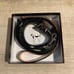 COACH BLACK SMOOTH LEATHER 3 METAL GROMMETS DOG PET COLLAR SMALL AND LARGE LEASH