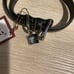 COACH BLACK SMOOTH LEATHER 3 METAL GROMMETS DOG PET COLLAR SMALL AND LARGE LEASH