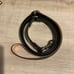 COACH BLACK SMOOTH LEATHER 3 METAL GROMMETS DOG PET COLLAR SMALL AND LARGE LEASH