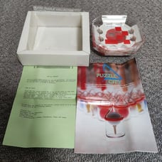 Glass Puzzle Stacked Red