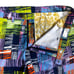 49x30 Loudmouth Men’s 49 Golf Pants Colorful Crazy Print Elastic Waist Blue
