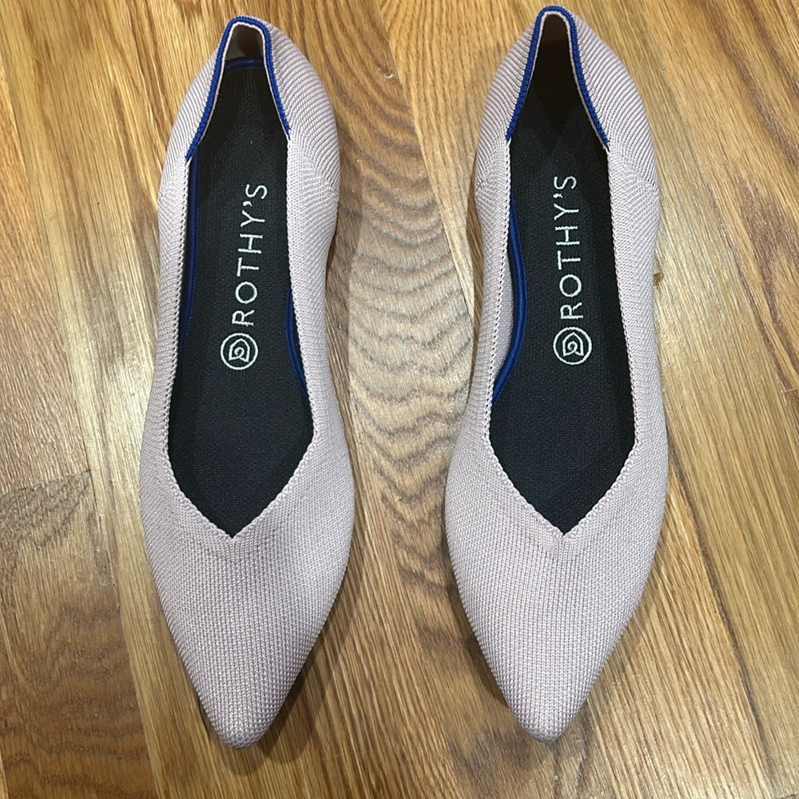 Rothy’s the point flat slip on washable women’s shoes 10 soft petal pink new