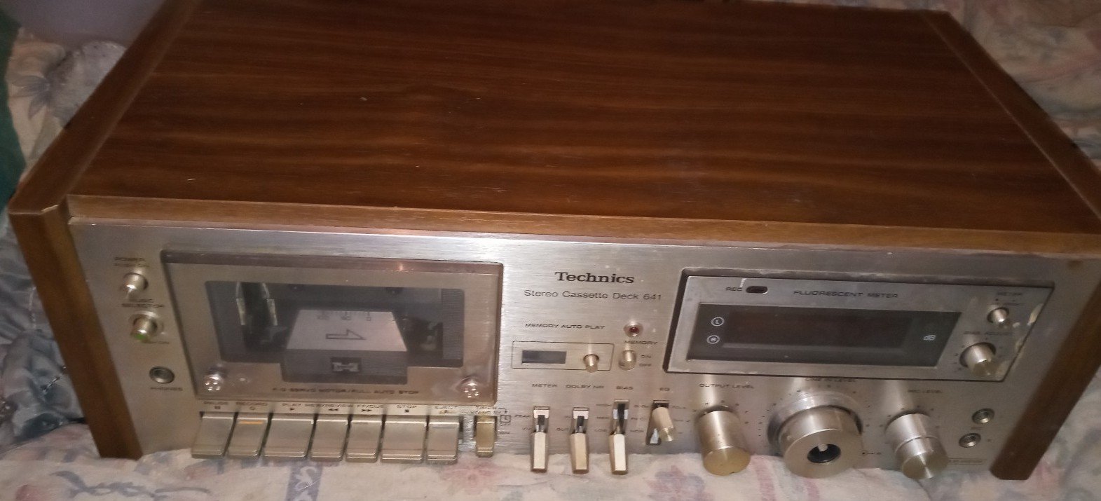 Technics stereo cassette deck RS 641, WORKING, broken knob included vintage