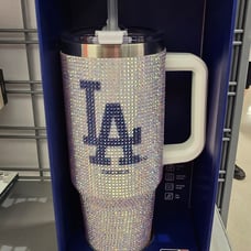 Los Angeles LA Dodgers Bling Colossal 46 oz Tumbler NIB