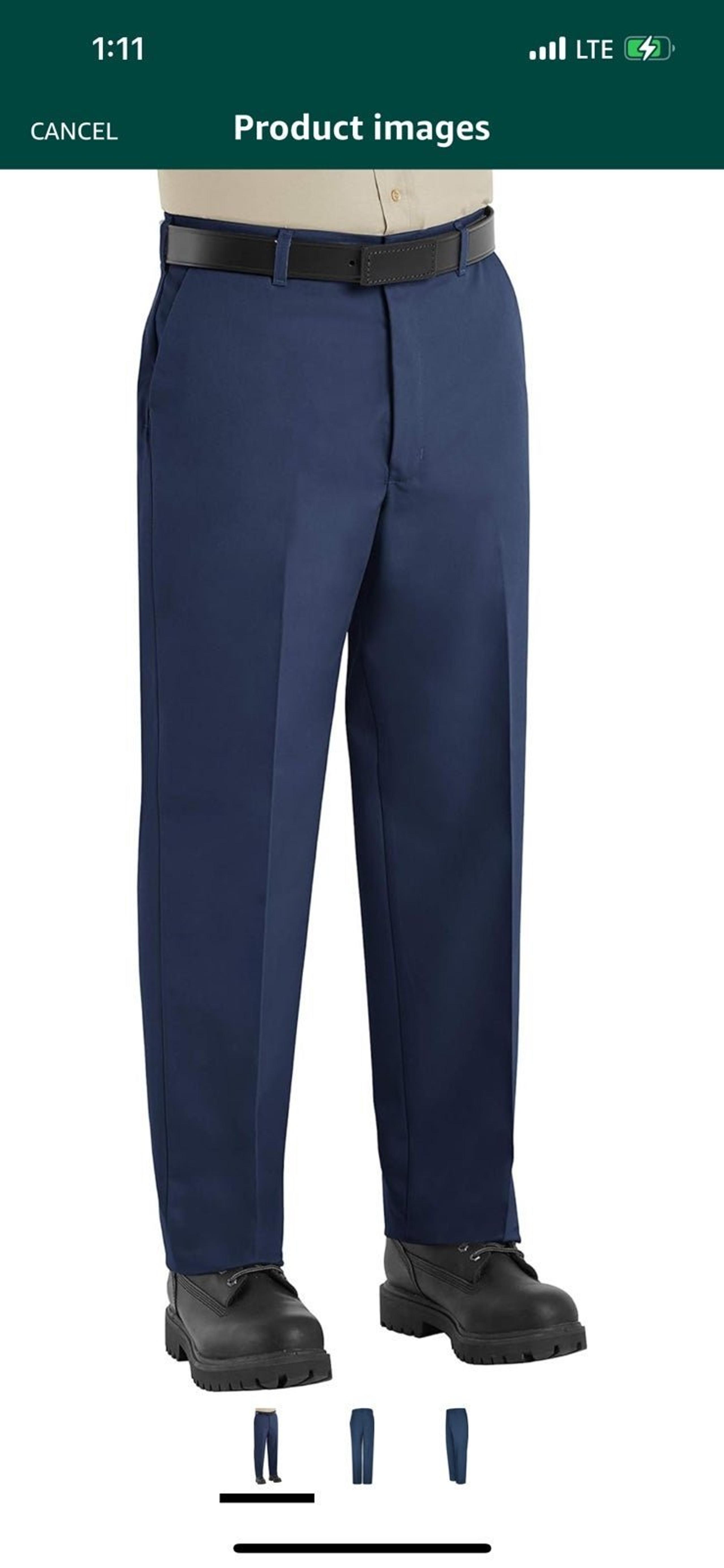 New Red Kap Men's Wrinkle-Free Regular Fit Twill Blend Work Pants