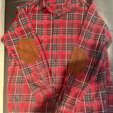 Mens polo plaid button up