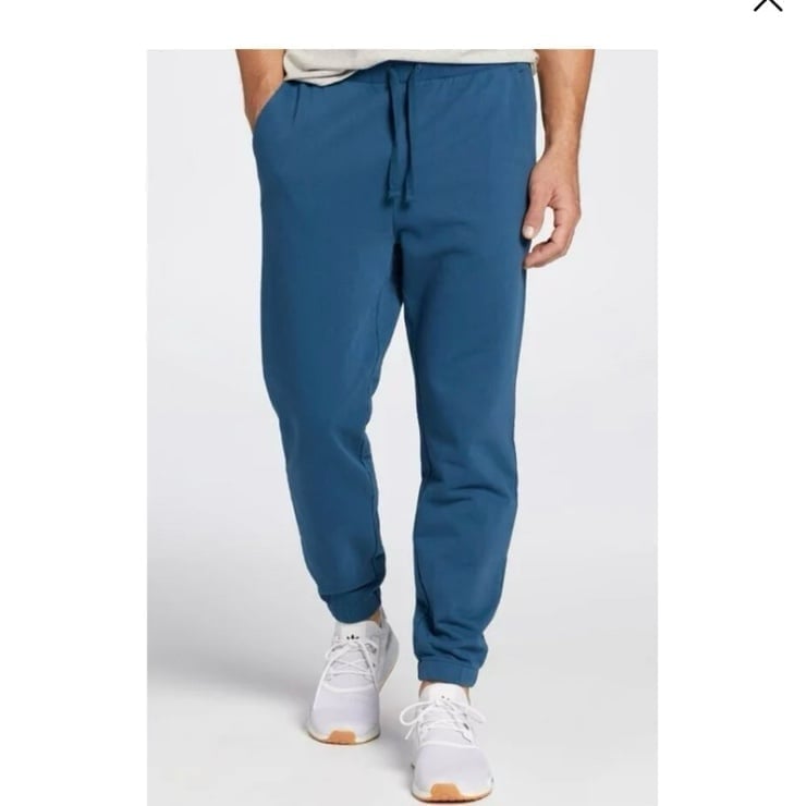 NWT VRST Men's Washed Terry Jogger Sweatpants in Jeweled Teal SZ Large