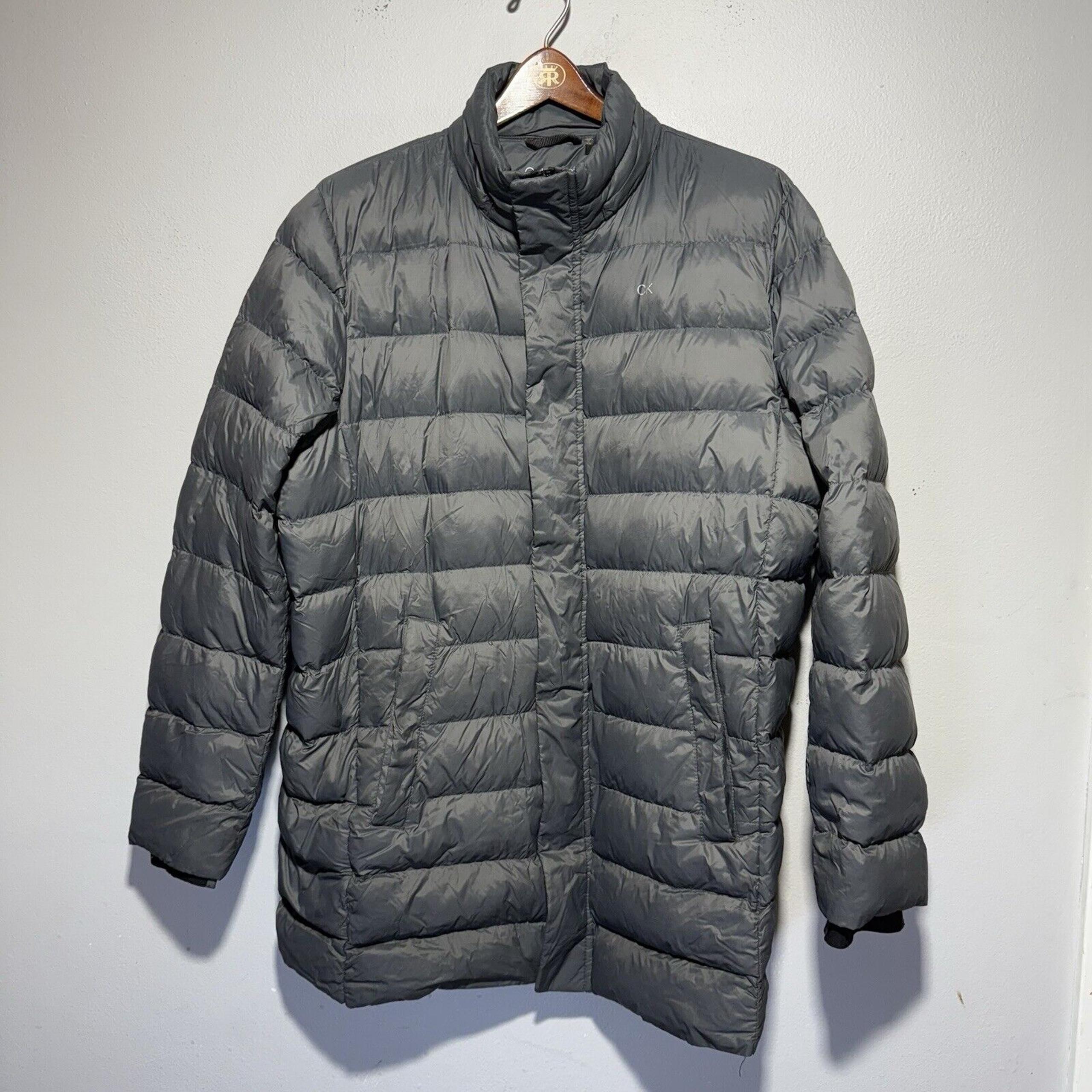 Calvin Klein CK 0 Degrees Packable Down Coat Women’s Size Medium Gray *** 2 Rips