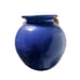 Artisan Quirky Ceramic Mouse Art Pottery Vase Blue Round Cookie Jar Oreo Unique