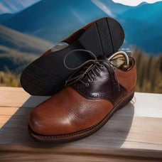 Vintage L.L. Bean Vibram Mens Brown Leather Protective Toe Work Shoes Size 9.5 W