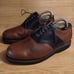 Vintage L.L. Bean Vibram Mens Brown Leather Protective Toe Work Shoes Size 9.5 W