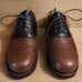 Vintage L.L. Bean Vibram Mens Brown Leather Protective Toe Work Shoes Size 9.5 W