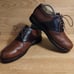 Vintage L.L. Bean Vibram Mens Brown Leather Protective Toe Work Shoes Size 9.5 W