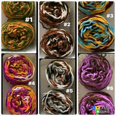 Chunky yarn in multi colors /will receive 6 rolls