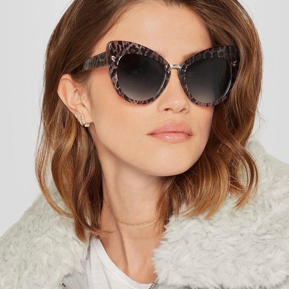 STELLA McCARTNEY Leopard Print Cat Eye Sunglasses