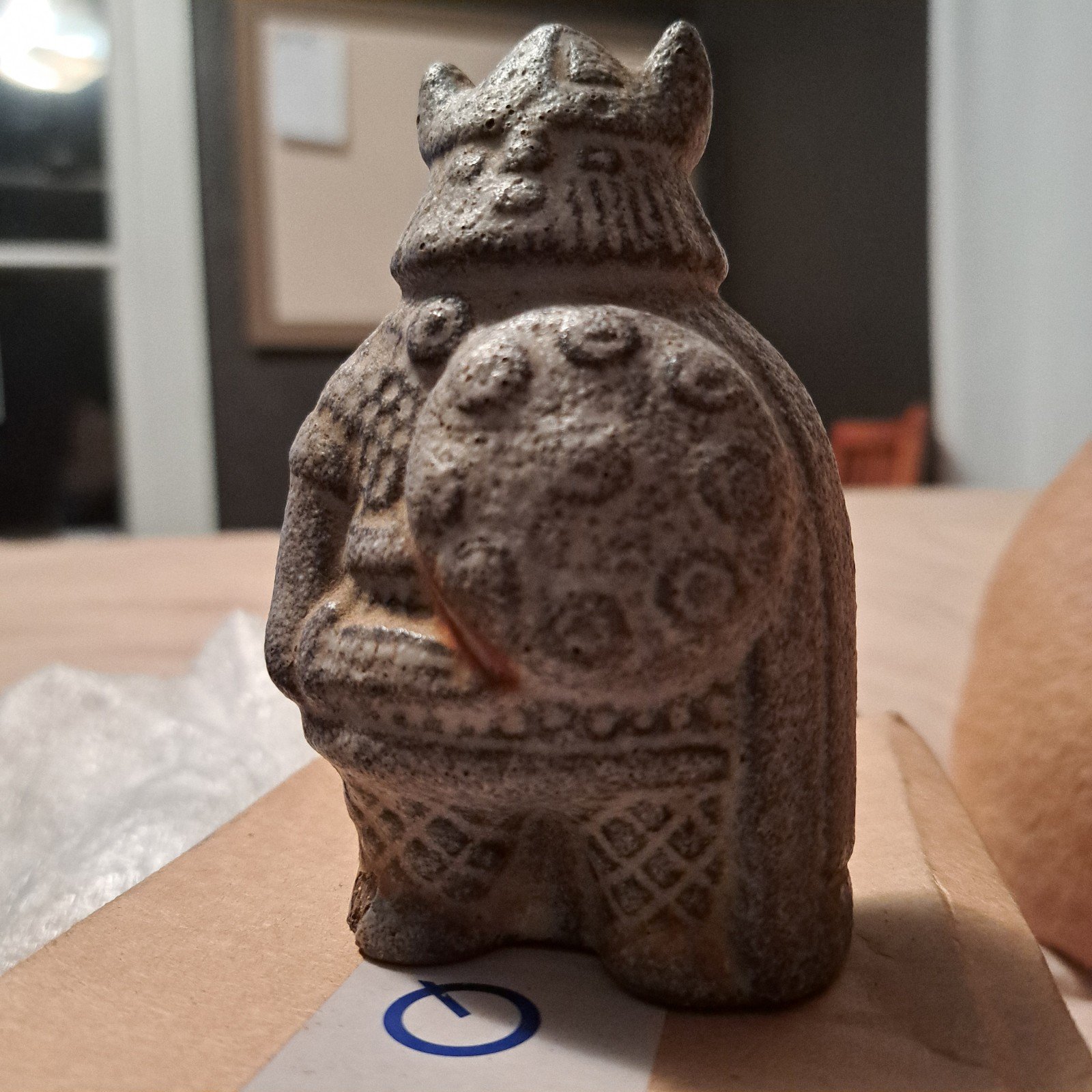 statue UE Sweden 4 tall stone ceramic pottery Hand made!