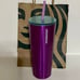 Starbucks 2022 Valentine's Purple 24 oz Stainless Steel Cold Tumbler Fluted