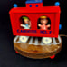 1978 Caboose Wooden Lamp w Shade Trains Nursery Nightlight Working Excellent