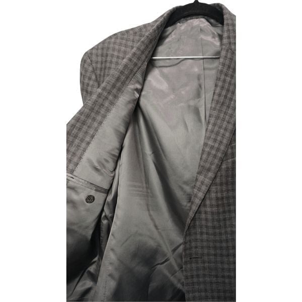Ralph Lauren Men's Gray Silk Wool Linen Blend Blazer Suit Jacket See Measurement