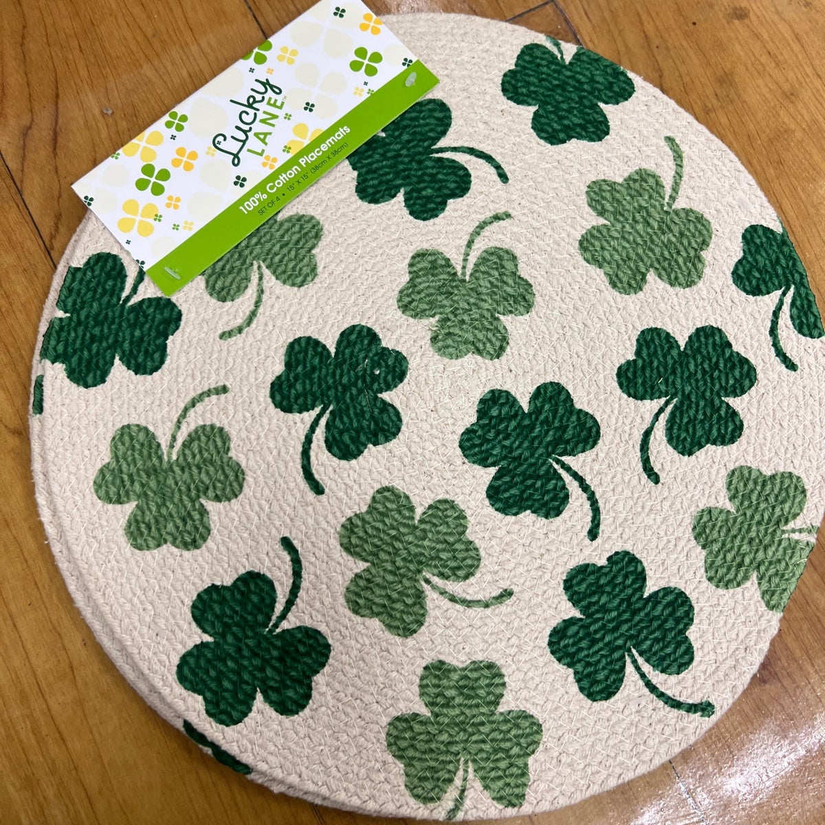Shamrock placemats set of 4