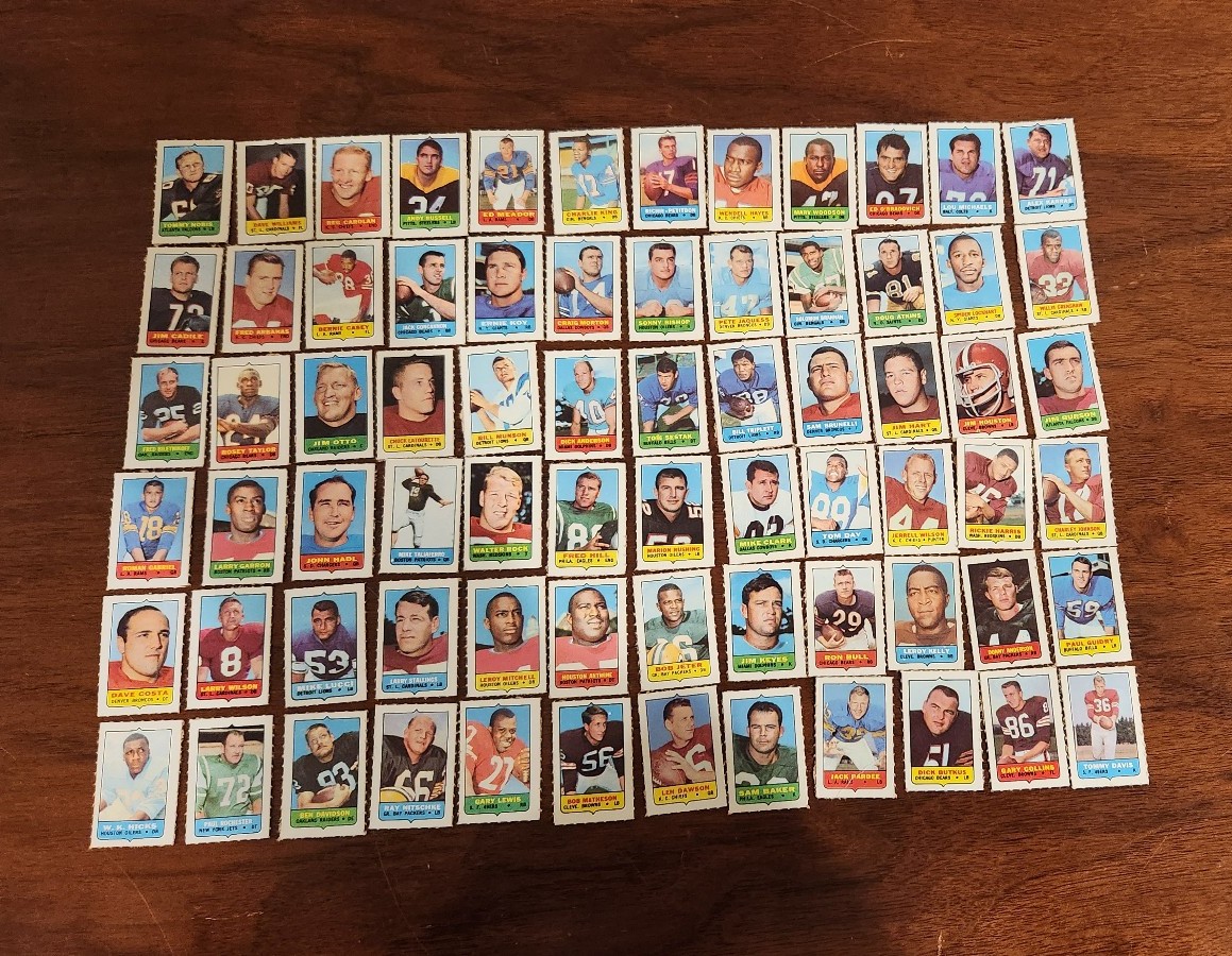 Vintage 1969 topps football stamp lot of 127 cards w stars