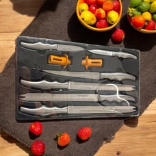 Forever Sharp Platinum Series 8 Piece Surgical Stainless Steel Knife Set