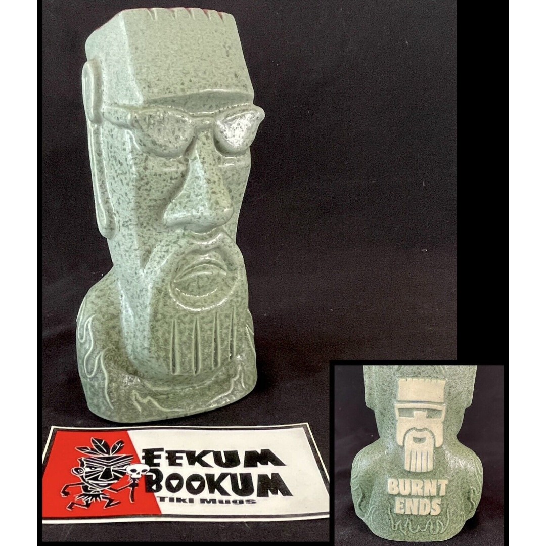 Eekum Bookum Moai Tiki Mug Burnt Ends Dr BBQ Bar #42 Mulder142 St Pete CLOSED