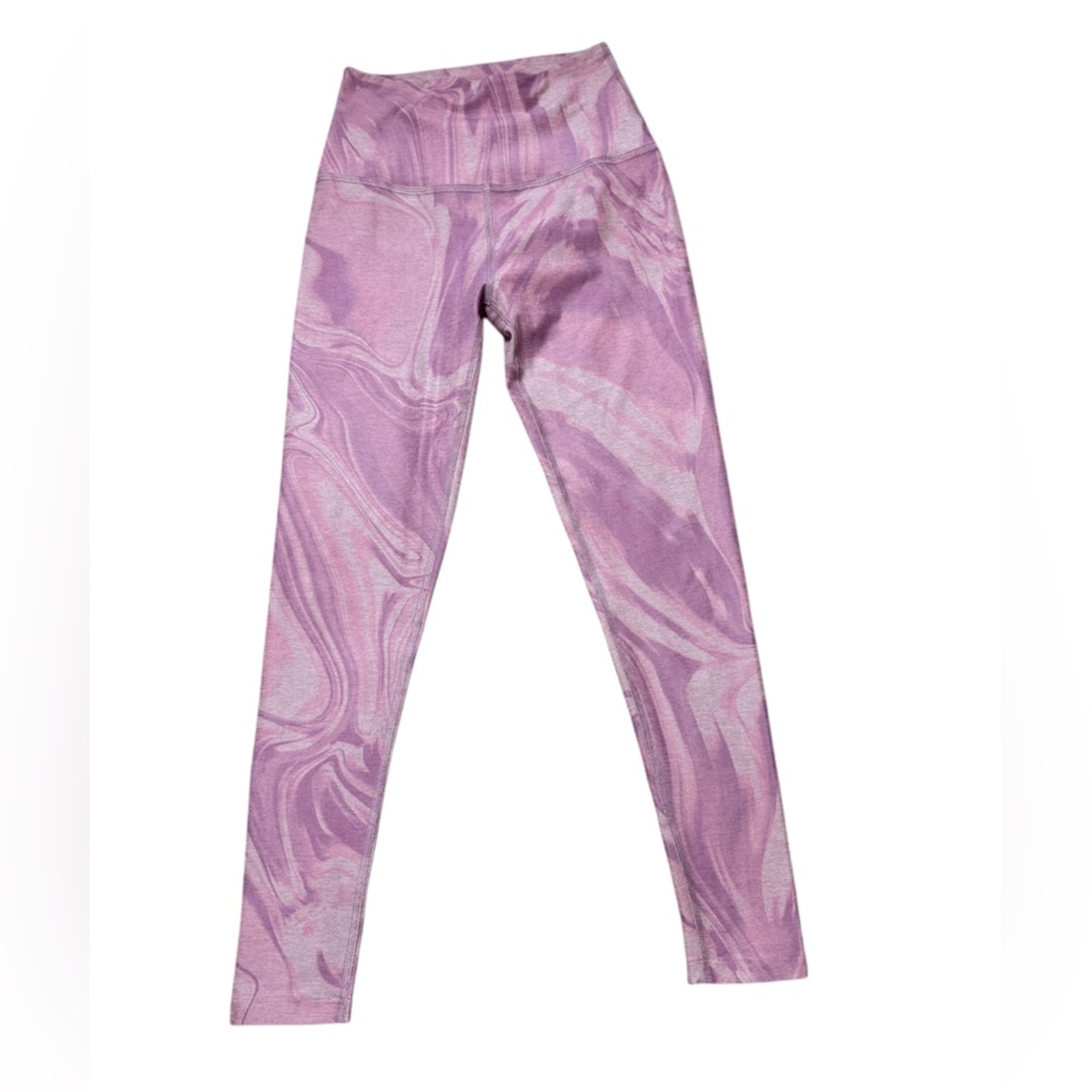 Beyond Yoga Pink & Purple Swirl Pattern Leggings
