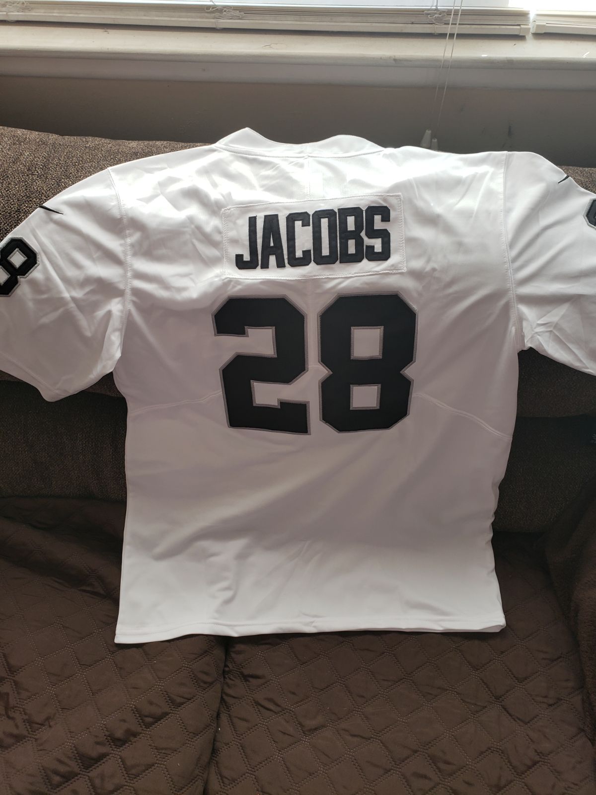 OAKLAND RAIDERS JACOBS JERSEY SIZE SM-3X