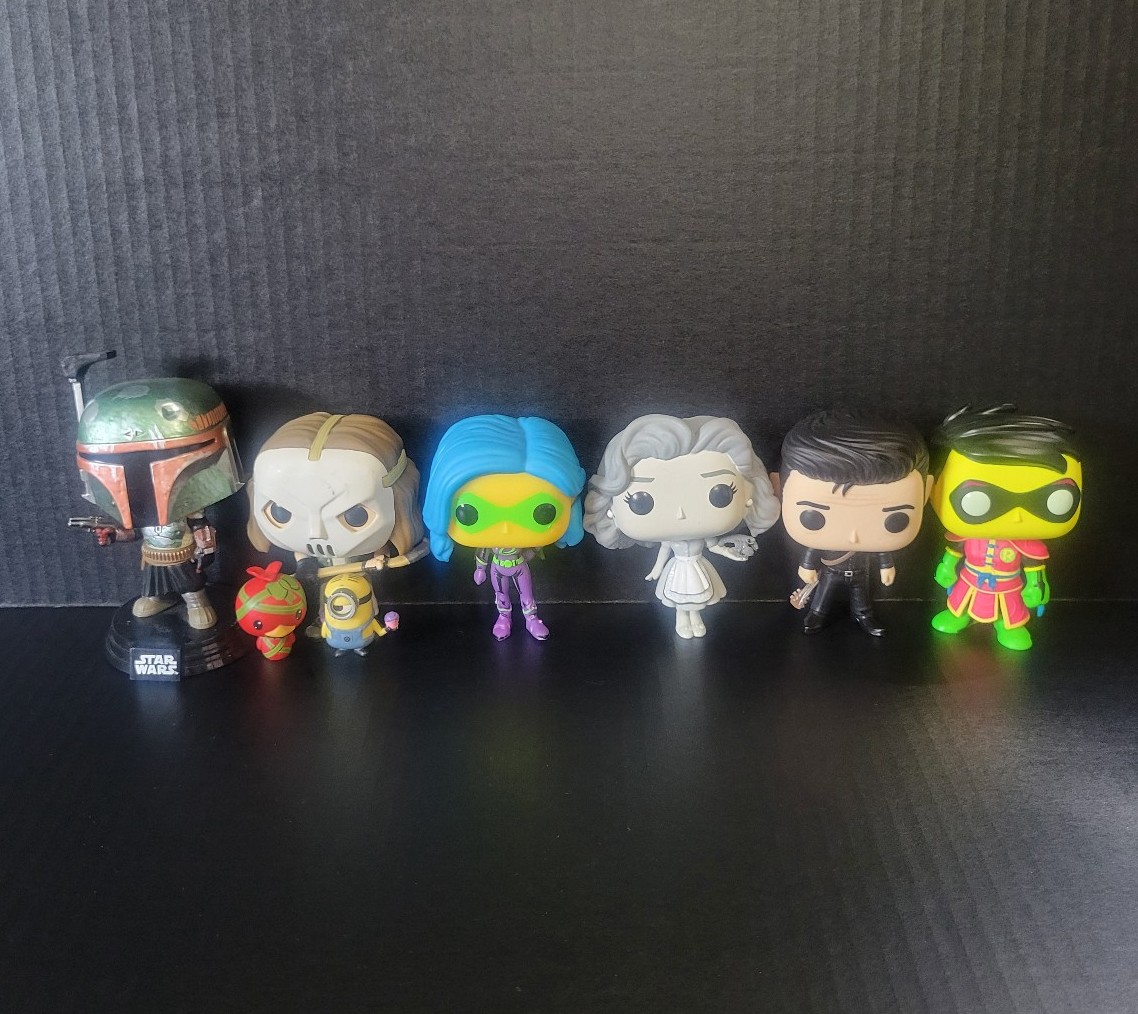 Funko Pop Robin Blacklight Johnny Cash Casey Jones Boba Fett Emerald Marvel Lot