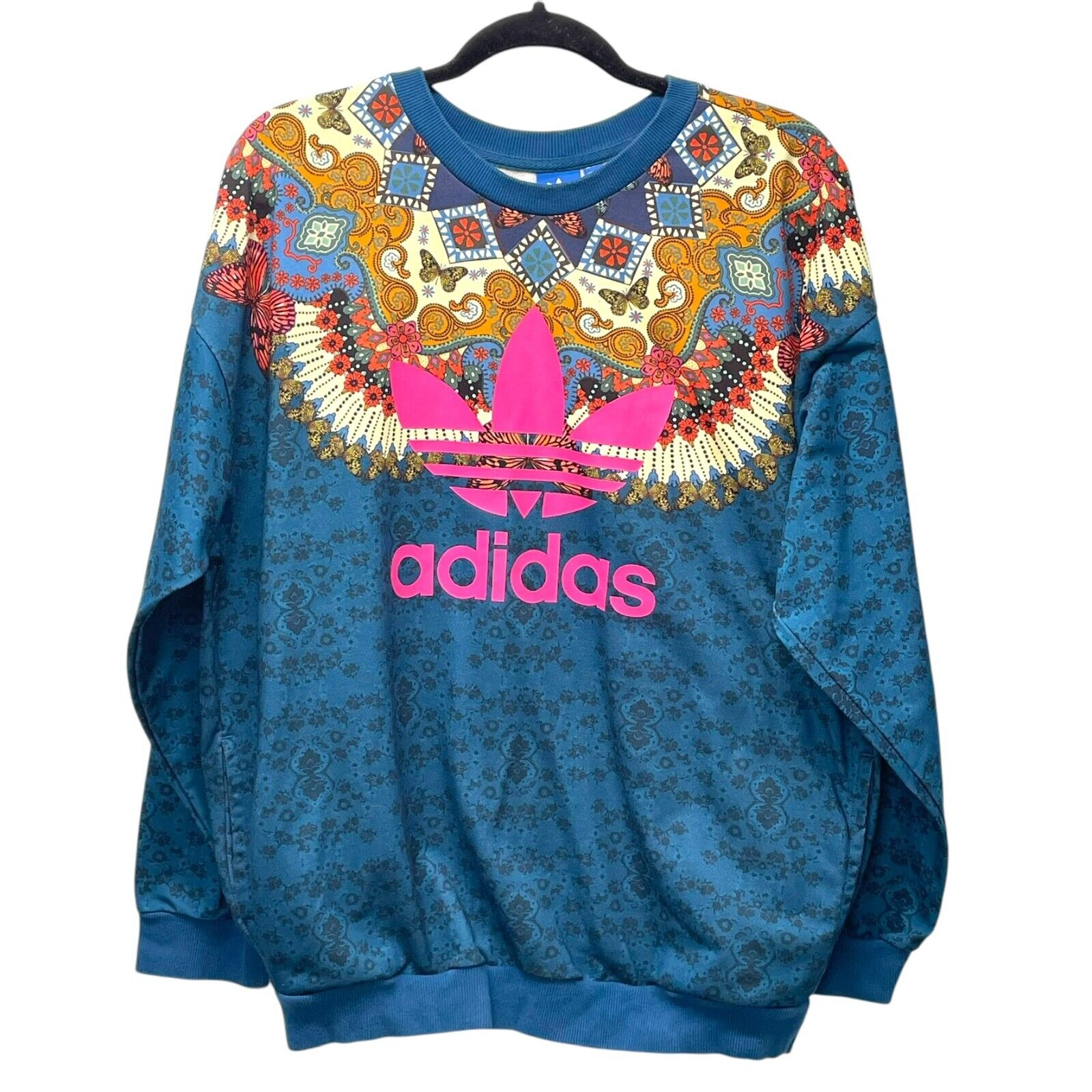 ADIDAS - X FARM RIO TREFOIL BUTTERFLY BARBOMIX SWEATSHIRT SIZE US M Medium UK14