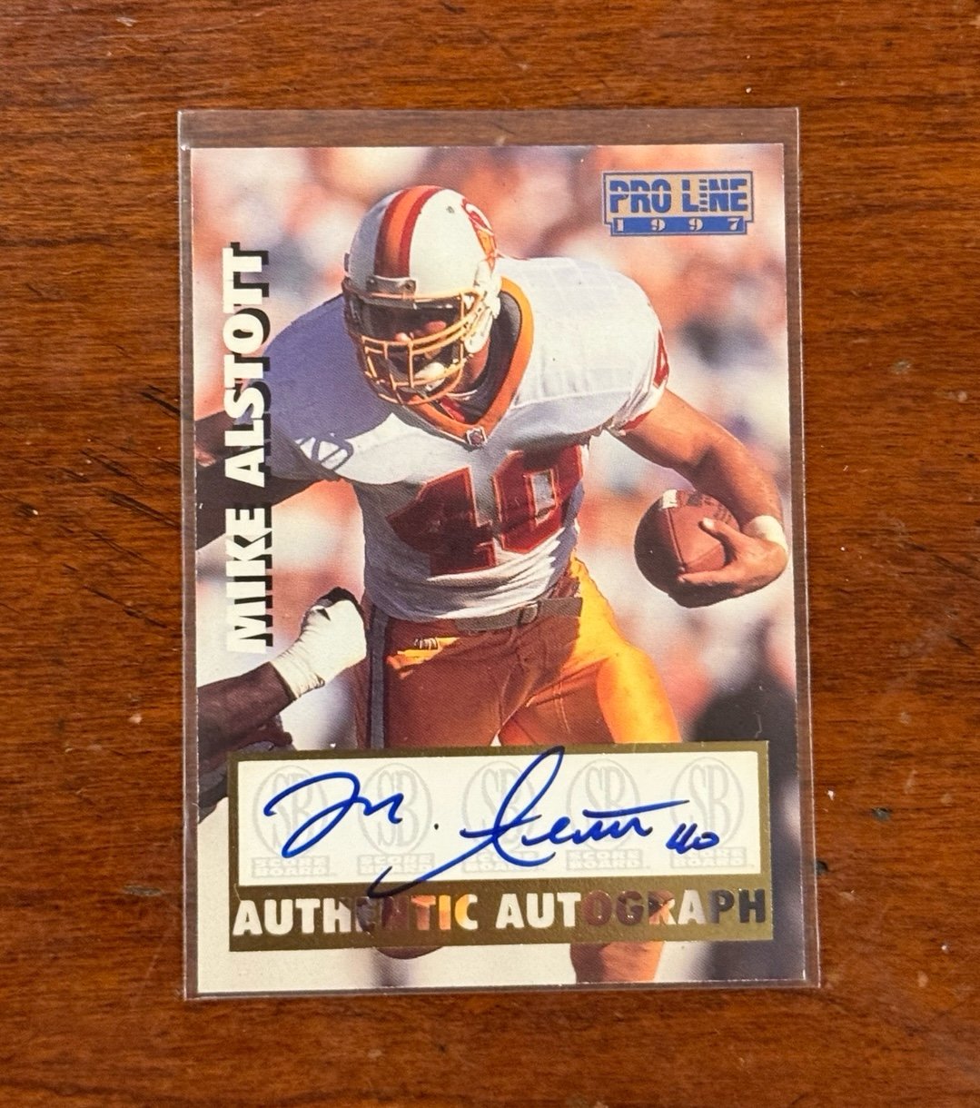 1997 Pro Line Authentic Mike Alstott Autograph Auto Tampa Bay Buccaneers