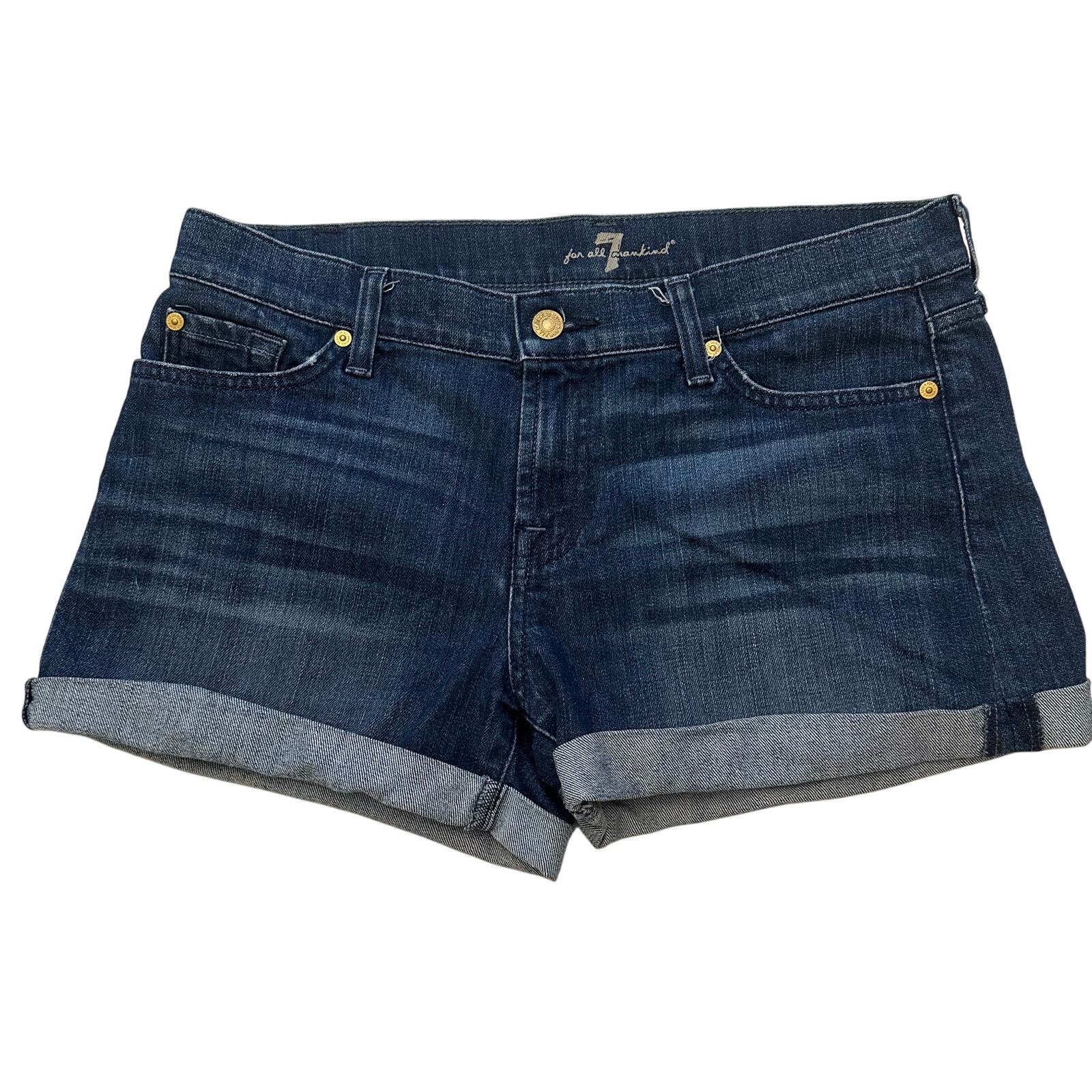 7FAMK Jean Shorts sz 29 Denim Cuffed Shorts