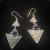 Vintage Handcrafted Sterling Silver Blue Lapis Lazuli Earrings