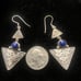 Vintage Handcrafted Sterling Silver Blue Lapis Lazuli Earrings