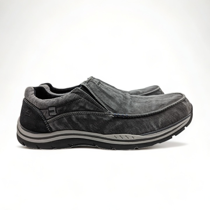 Skechers Mens Gray Relaxed Fit Expected Avillo Slip-on Shoes 64109 Size 13