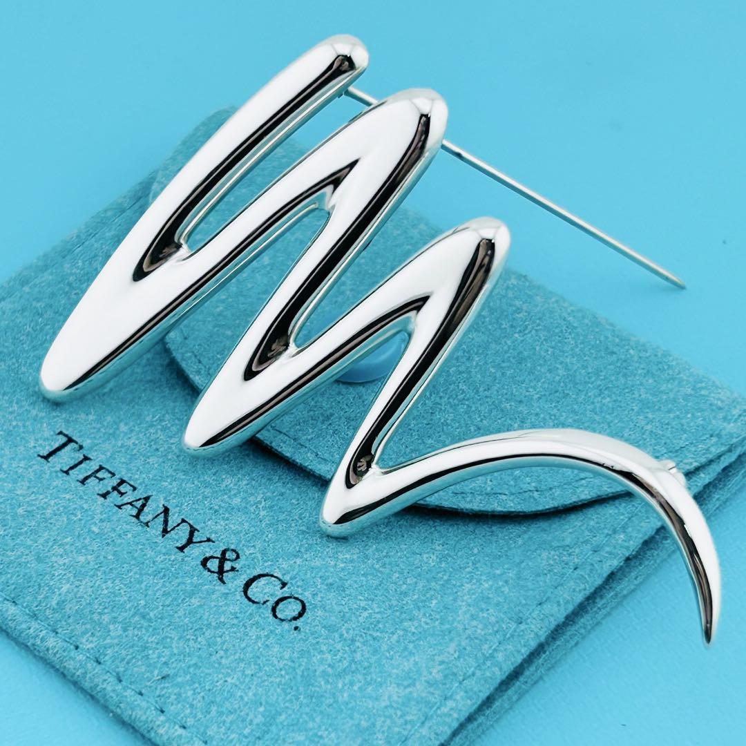 【Excellent Condition】 251 TIFFANY&Co. Scribble Brooch Pin Badge