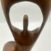 Vintage Hand Carved Abstract Woman Shout for Joy Wood Sculpture Hardwood 11.5”