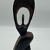 Vintage Hand Carved Abstract Woman Shout for Joy Wood Sculpture Hardwood 11.5”