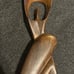 Vintage Hand Carved Abstract Woman Shout for Joy Wood Sculpture Hardwood 11.5”